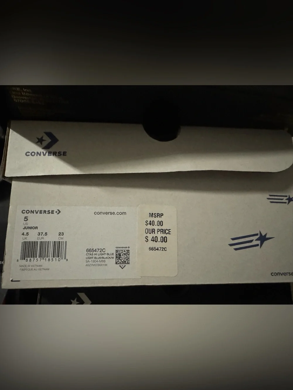 NEW Converse Unicorns Chuck Taylor All Star Hi Kids Blue High Top Shoes 665472C